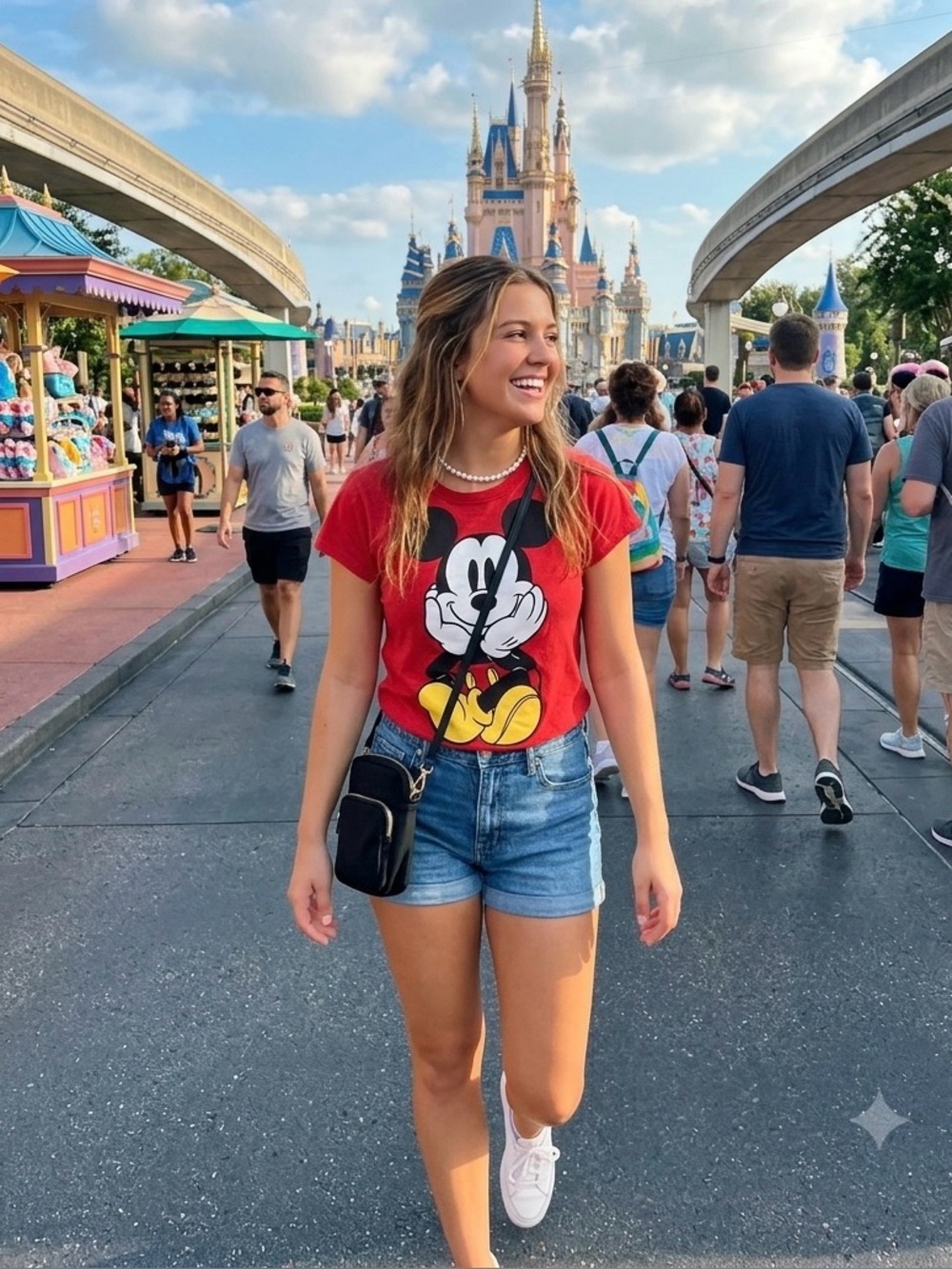 Vintage Mickey Mouse Red Graphic Tee